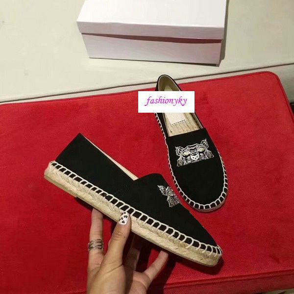 new saleembroidered straw shoes with tiger head single shoes fisherman's shoes, Black
new saleembroidered straw shoes with tiger head single shoes fisherman's shoes, Black