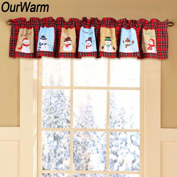 ourwarm red and white plaid window valance snowman pattern polyester kitchen curtain panel tapestry christmas window decoration
ourwarm red and white plaid window valance snowman pattern polyester kitchen curtain panel tapestry christmas window decoration