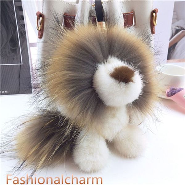 real genuine fur lion pompom ball bag charm keychain pendant keyring tassels gift, Silver
real genuine fur lion pompom ball bag charm keychain pendant keyring tassels gift, Silver