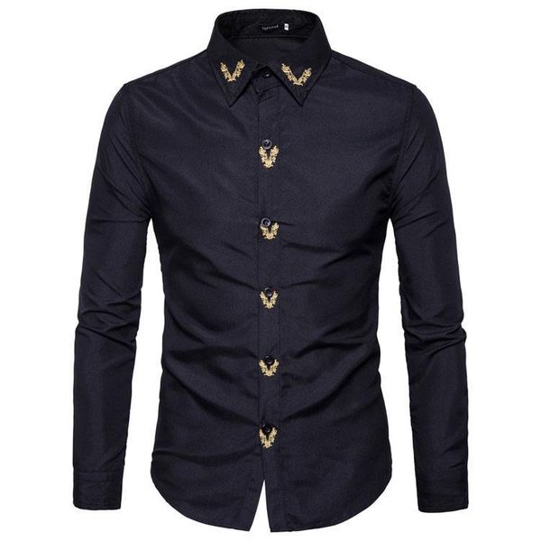 brand 2018 fashion male shirt long-sleeves embroidered casual high quailty mens dress shirts slim men shirt xxl, White;black
brand 2018 fashion male shirt long-sleeves embroidered casual high quailty mens dress shirts slim men shirt xxl, White;black