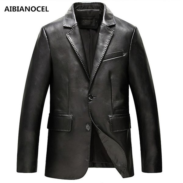 aibianocel brand new spring fashion haining leather jacket men lapel collar genuine leather jacket male coats jaquetas sheepskin, Black
aibianocel brand new spring fashion haining leather jacket men lapel collar genuine leather jacket male coats jaquetas sheepskin, Black