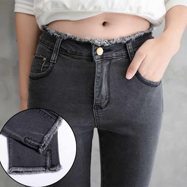 2018 summer women ankle-length black jeans students high waist stretch skinny female tassel pencil pants denim ladies trousers, Blue
2018 summer women ankle-length black jeans students high waist stretch skinny female tassel pencil pants denim ladies trousers, Blue