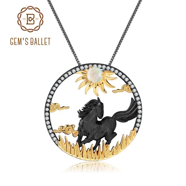gem's ballet 925 sterling silver galloping horses 12 chinese zodiac jewelry natural african opal pendant necklace for women
gem's ballet 925 sterling silver galloping horses 12 chinese zodiac jewelry natural african opal pendant necklace for women