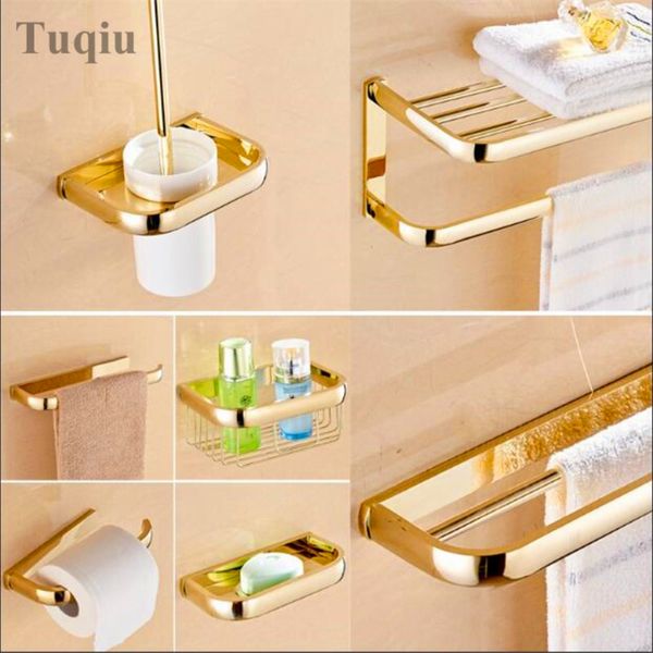 golden brass bathroom accessories set,paper holder,towel bar,soap basket,towel rack bathroom hardware set
golden brass bathroom accessories set,paper holder,towel bar,soap basket,towel rack bathroom hardware set