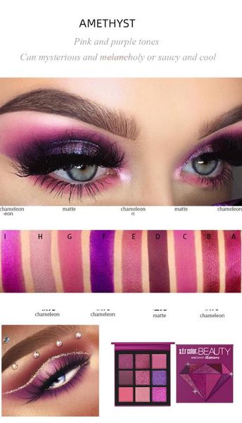 9 colors purple green gem eyeshadow palette long lasting chameleon matte beauty glazed retro mysterious beauty makeup cosmetic
9 colors purple green gem eyeshadow palette long lasting chameleon matte beauty glazed retro mysterious beauty makeup cosmetic