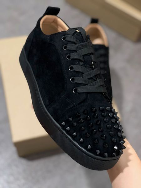 designer sneakers red bottom shoe low cut suede spike luxury shoes for men and women shoes party wedding crystal leather sneakers t01, Black
designer sneakers red bottom shoe low cut suede spike luxury shoes for men and women shoes party wedding crystal leather sneakers t01, Black
