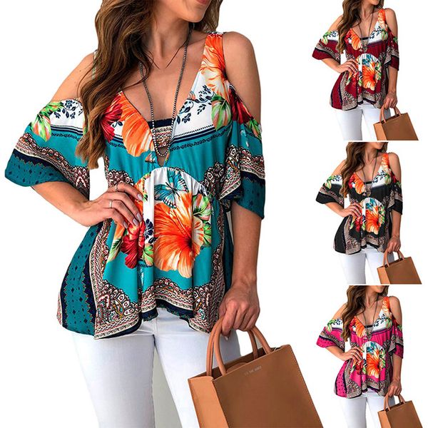 fashion womens short sleeve v-neck folk custom fit loose solid color wild casual roupas femininas#30, White
fashion womens short sleeve v-neck folk custom fit loose solid color wild casual roupas femininas#30, White