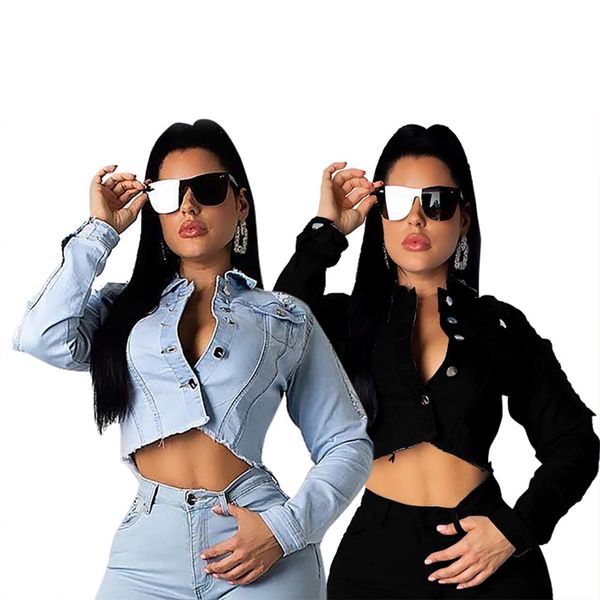 2019 new women backless long sleeve button jean jackets coat chain denim jacket, Black;brown
2019 new women backless long sleeve button jean jackets coat chain denim jacket, Black;brown