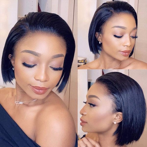 short bob straight lace front wig full lace human hair pre plucked hairline with baby hair 130%~150% density natural color for black women, Black;brown
short bob straight lace front wig full lace human hair pre plucked hairline with baby hair 130%~150% density natural color for black women, Black;brown