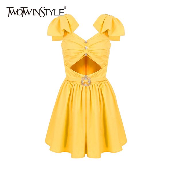 twotwinstyle summer dress women v neck butterfly short sleeve high waist hollow out diamonds dresses female fashion clothes, Black;gray
twotwinstyle summer dress women v neck butterfly short sleeve high waist hollow out diamonds dresses female fashion clothes, Black;gray