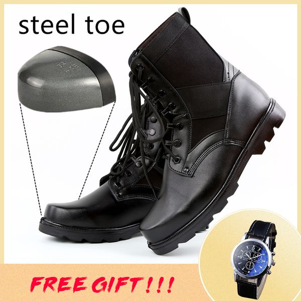 36-46 military boots steel toe outdoor wear-resistant strong tactical military boots #yb551, Black
36-46 military boots steel toe outdoor wear-resistant strong tactical military boots #yb551, Black