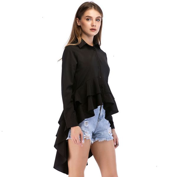 women blouse womens blouses black cascading ruffle shirt women 2019 spring new fashion puff sleeve lapel female long sleeve low blouse, White
women blouse womens blouses black cascading ruffle shirt women 2019 spring new fashion puff sleeve lapel female long sleeve low blouse, White