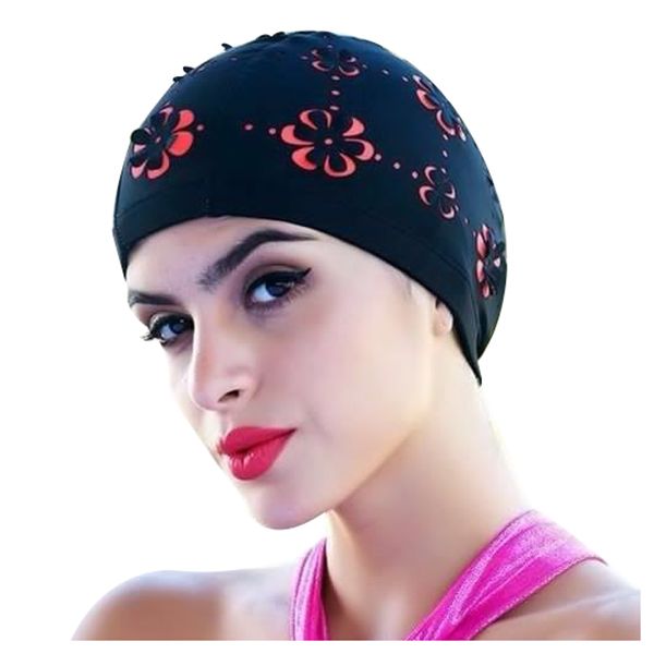 new womens retro summer swimming cap flower floral hollow bathing hat black/rose red
new womens retro summer swimming cap flower floral hollow bathing hat black/rose red