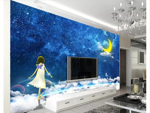 customized 3d large-scale p mural wallpaper cosmic starry moon mural living room bedroom background wall papel de parede
customized 3d large-scale p mural wallpaper cosmic starry moon mural living room bedroom background wall papel de parede