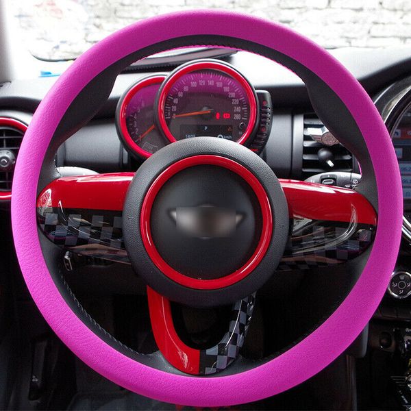 rose soft silicon skidproof odorless universal automotive steering wheel cover
