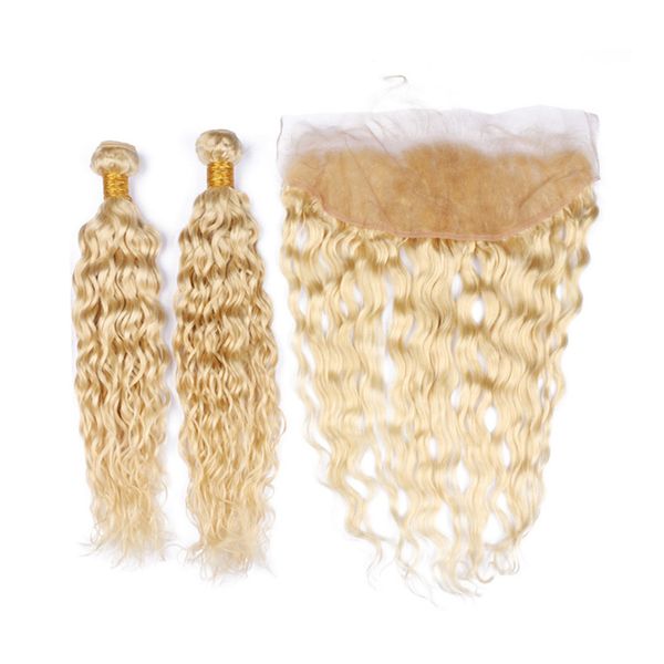 malaysian human hair #613 blonde 2bundles wet and wavy and frontal closure 13x4 bleach blonde water wave hair weaves with lace frontals, Black
malaysian human hair #613 blonde 2bundles wet and wavy and frontal closure 13x4 bleach blonde water wave hair weaves with lace frontals, Black