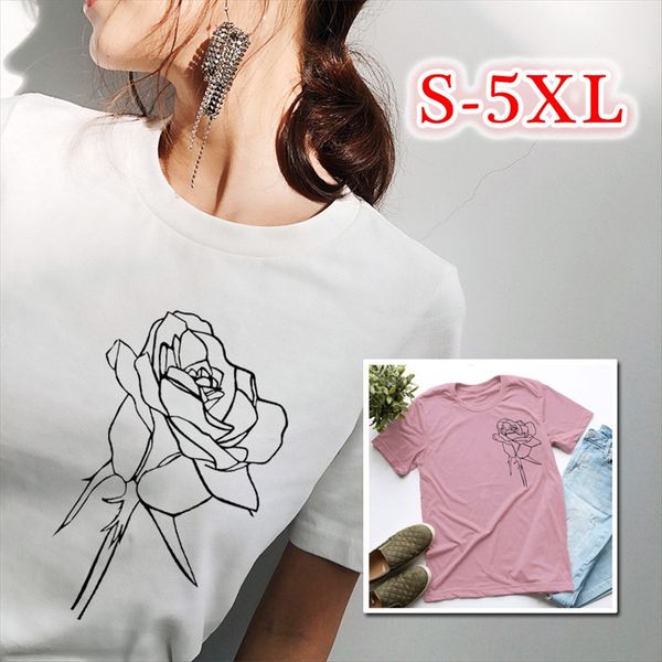 flower round collar cotton short sleeve t-shirt flower round collar women's cotton women's short sleeve t-shirt, White
flower round collar cotton short sleeve t-shirt flower round collar women's cotton women's short sleeve t-shirt, White