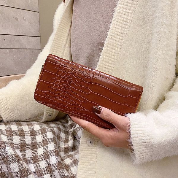 ladies bag long wallet 2020 popular new wave korean version of the wild texture fashion clutch wallet crocodile pattern purse, Red;black
ladies bag long wallet 2020 popular new wave korean version of the wild texture fashion clutch wallet crocodile pattern purse, Red;black