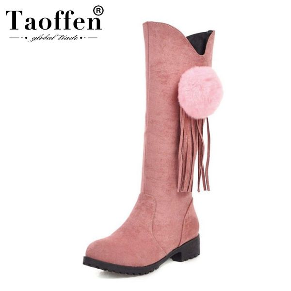 taoffen women nubuck leather knee high boots tassels pompon footwear elastic bootie zipper square low heel shoes size 32-43, Black
taoffen women nubuck leather knee high boots tassels pompon footwear elastic bootie zipper square low heel shoes size 32-43, Black