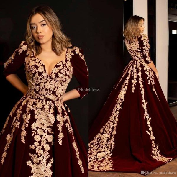 gorgeous evening dresses v-neck appliques half sleeves a line sweep train formal party prom gown elegant special occasion dress chic vestido, Black;red
gorgeous evening dresses v-neck appliques half sleeves a line sweep train formal party prom gown elegant special occasion dress chic vestido, Black;red