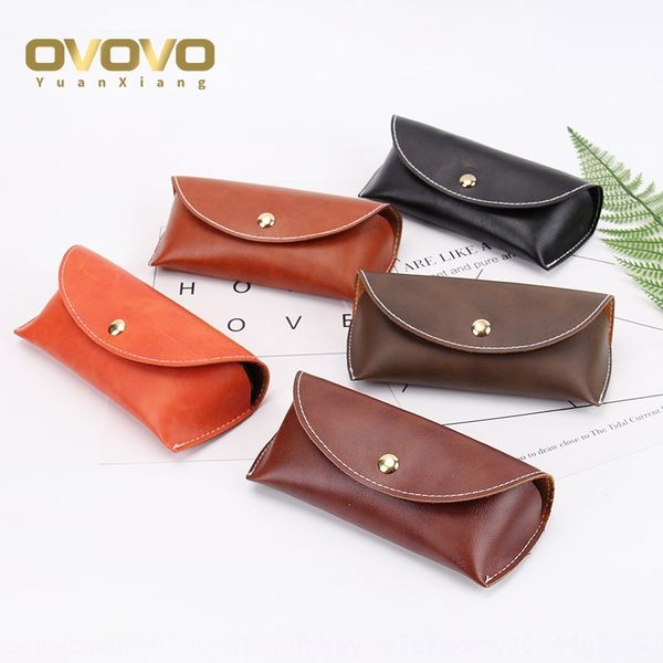 2020 light leather box envelope buckle pu leather solid case glasses case color glasses bag
2020 light leather box envelope buckle pu leather solid case glasses case color glasses bag