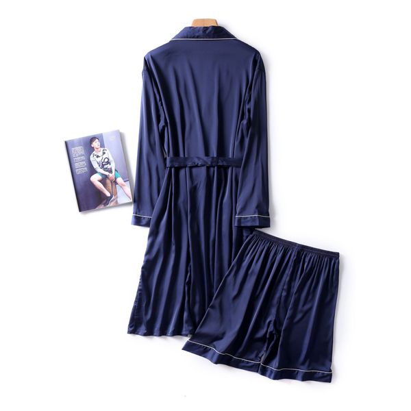 navy blue mens robe short pants pajamas suit spring two piece sleepwear sets casual home wear nightwear sleep kimono bath gown, Black;brown
navy blue mens robe short pants pajamas suit spring two piece sleepwear sets casual home wear nightwear sleep kimono bath gown, Black;brown