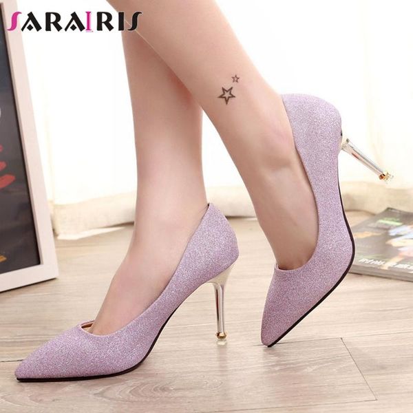 sarairis high thin heels pumps spring new unique glitters office pumps women sweet shallow pointed toe shoes woman, Black
sarairis high thin heels pumps spring new unique glitters office pumps women sweet shallow pointed toe shoes woman, Black