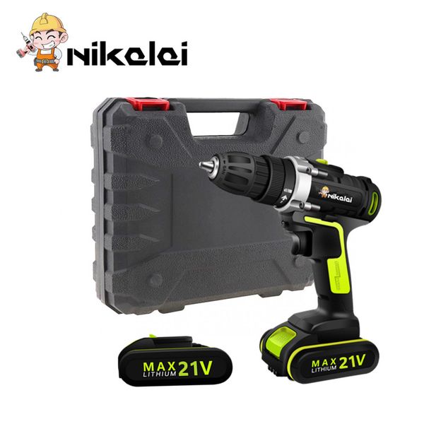 21v cordless drill with spare lithium battery suitcase charging torque drill electric screwdriver waterproof motor power tools
21v cordless drill with spare lithium battery suitcase charging torque drill electric screwdriver waterproof motor power tools