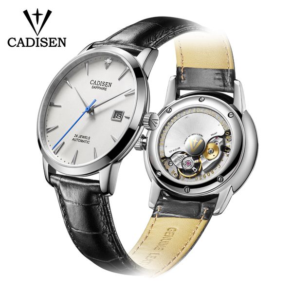 cadisen men watches automatic mechanical wrist watch miyota 9015 real diamond watch curved sapphire glass clock, Slivery;brown
cadisen men watches automatic mechanical wrist watch miyota 9015 real diamond watch curved sapphire glass clock, Slivery;brown
