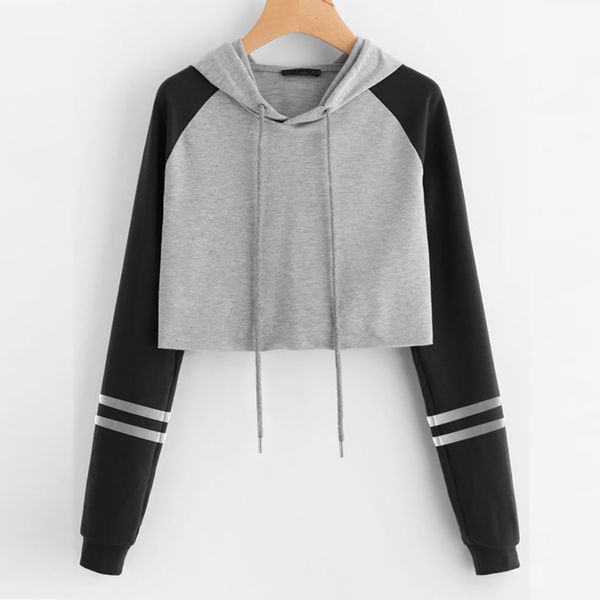 women's hoodies & sweatshirts chamsgend stripe splicing autumn sweatshirt 2021 long sleeve pullover hooded streetwear hoodie f722, Black
women's hoodies & sweatshirts chamsgend stripe splicing autumn sweatshirt 2021 long sleeve pullover hooded streetwear hoodie f722, Black