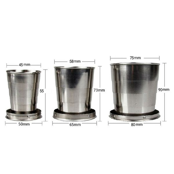 new stainless steel portable folding collapsible outdoor travel cup mug keychain hiking smn88
new stainless steel portable folding collapsible outdoor travel cup mug keychain hiking smn88