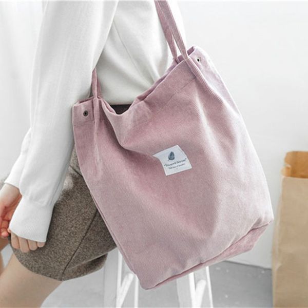 women corduroy tote ladies casual shoulder bag foldable reusable shopping beach bag female handbag high capacity
women corduroy tote ladies casual shoulder bag foldable reusable shopping beach bag female handbag high capacity