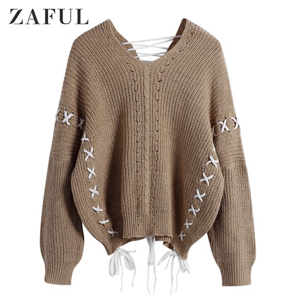zaful lace up drop shoulder open knit sweater for women v-neck drop shoulder pullovers autumn daily casual loose female, White;black
zaful lace up drop shoulder open knit sweater for women v-neck drop shoulder pullovers autumn daily casual loose female, White;black