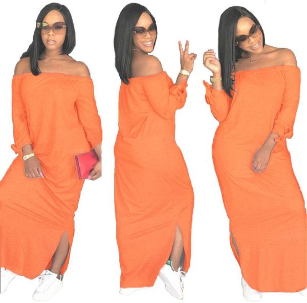 2020 new women dresses long sleeve solid slash neck loose casual long design ladies dress, Black;gray
2020 new women dresses long sleeve solid slash neck loose casual long design ladies dress, Black;gray