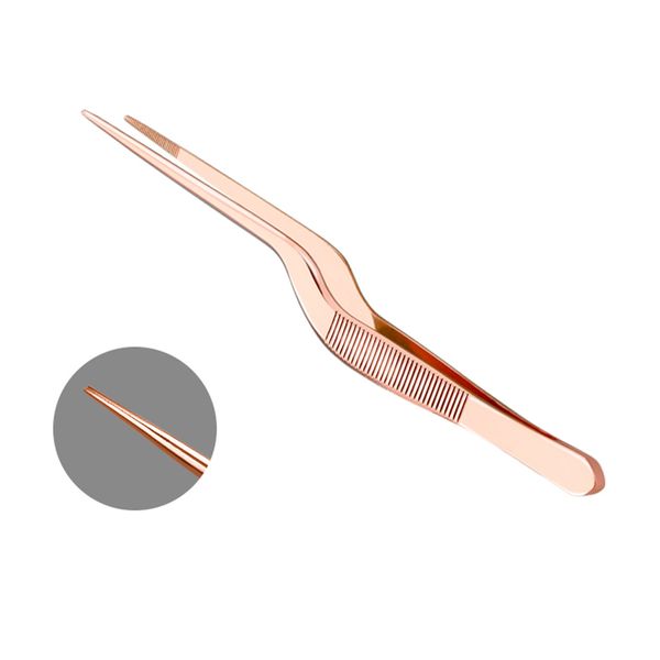 13.9cm/5.47inch professional chef plating tweezer tongs serving presentation stainless steel offset kitchen tool rose gold
13.9cm/5.47inch professional chef plating tweezer tongs serving presentation stainless steel offset kitchen tool rose gold