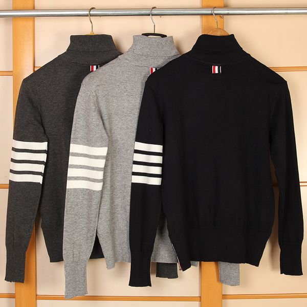 brand fashion tb turtleneck sweaters men slim fit pullovers striped cotton spring and autumn knitted clothing male, White;black
brand fashion tb turtleneck sweaters men slim fit pullovers striped cotton spring and autumn knitted clothing male, White;black