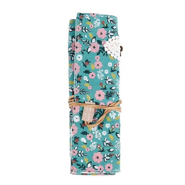 student stationery canvas roll up pencil case pen brush wrap makeup cosmetic bag pattern:13. green flower pouch
student stationery canvas roll up pencil case pen brush wrap makeup cosmetic bag pattern:13. green flower pouch