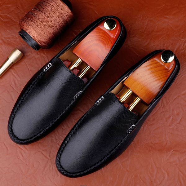 new loafers men's genuine leather casual men spring autumn men's shoes slip-on solid men flat shoes 37-45 fo man *, Black
new loafers men's genuine leather casual men spring autumn men's shoes slip-on solid men flat shoes 37-45 fo man *, Black