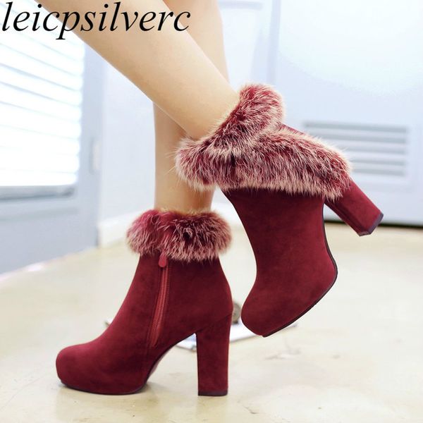 women boots high-heeled round toe zip fur mid-calf autumn winter warm 2018 new fashion flock snow boots black size 34-43
women boots high-heeled round toe zip fur mid-calf autumn winter warm 2018 new fashion flock snow boots black size 34-43