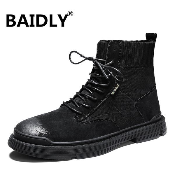 fashion winter shoes men warm fur casual men boots split leather waterproof ankle boots lace-up rubber outdoor male shoes, Black
fashion winter shoes men warm fur casual men boots split leather waterproof ankle boots lace-up rubber outdoor male shoes, Black