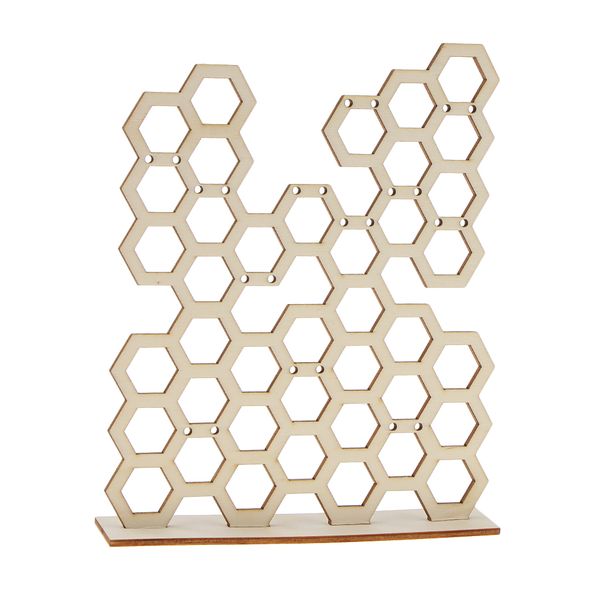 novelty wood honeycomb jewelry display necklace earring bracelet holder organizer stand, Black;white
novelty wood honeycomb jewelry display necklace earring bracelet holder organizer stand, Black;white
