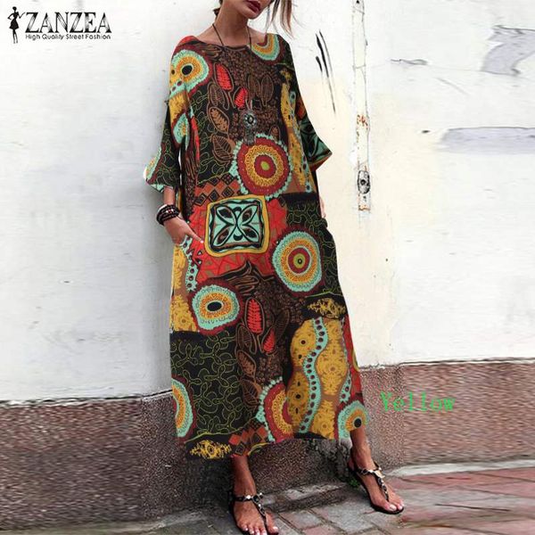 zanzea 2020 summer women vintage style printed long dress maxi vestidos sundress robe femme bohemian cotton linen dress oversize, Black;gray
zanzea 2020 summer women vintage style printed long dress maxi vestidos sundress robe femme bohemian cotton linen dress oversize, Black;gray