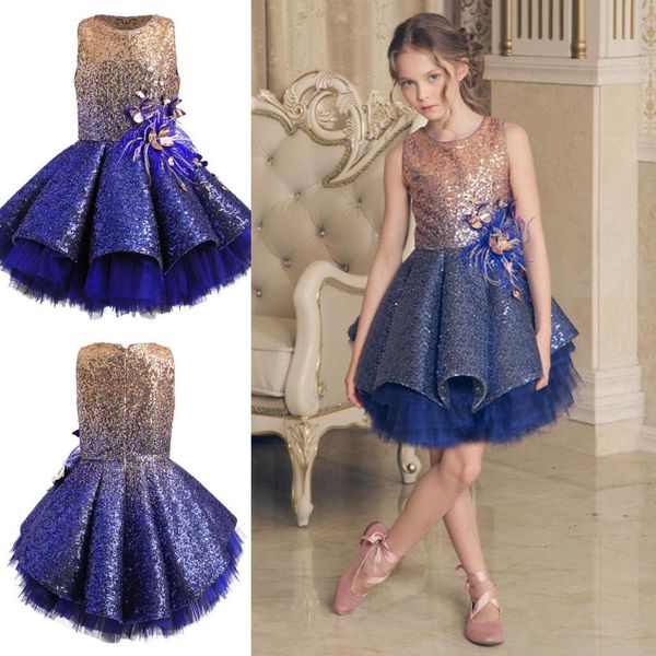 2019 cute sequins a line flower girl' dresses lace feather short ruffles jewel neck knee length girl' birthday party pageant dre, White;blue
2019 cute sequins a line flower girl' dresses lace feather short ruffles jewel neck knee length girl' birthday party pageant dre, White;blue