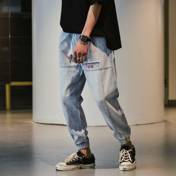 elasticity summer thin section men with holes jeans slim fit pants casual straight-cut pants men's korean-style trend popular br, Blue
elasticity summer thin section men with holes jeans slim fit pants casual straight-cut pants men's korean-style trend popular br, Blue