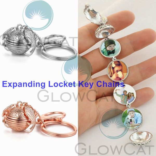 expanding love magic p locket memory locket key chains angel wings flash box fashion box keyring for women men, Silver
expanding love magic p locket memory locket key chains angel wings flash box fashion box keyring for women men, Silver