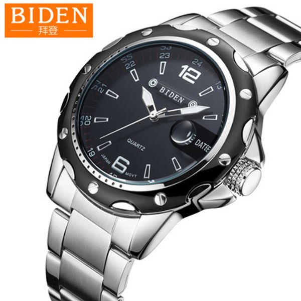 biden mens wristwatches fashion stainless steel black white man clocks waterproof calendar luminous male watches, Slivery;brown
biden mens wristwatches fashion stainless steel black white man clocks waterproof calendar luminous male watches, Slivery;brown