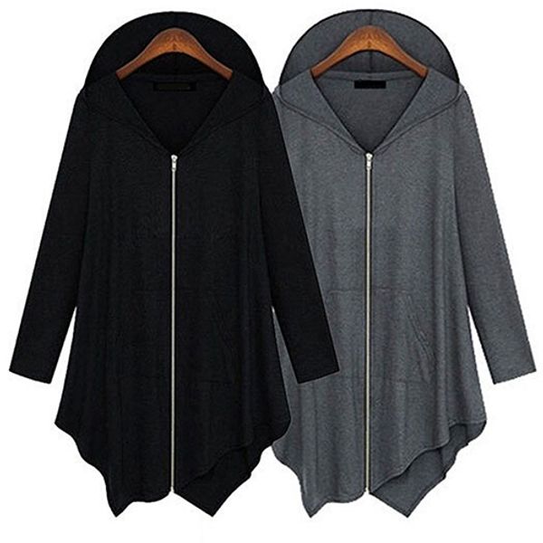 women fashion autumn korean style long sleeve zipper irregular coat jacket cardigan, Black;brown
women fashion autumn korean style long sleeve zipper irregular coat jacket cardigan, Black;brown