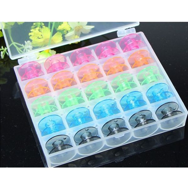new arrival practical plastic coil box with 25 colorful empty coils for sewing machine bobbins storage box wholesale
new arrival practical plastic coil box with 25 colorful empty coils for sewing machine bobbins storage box wholesale