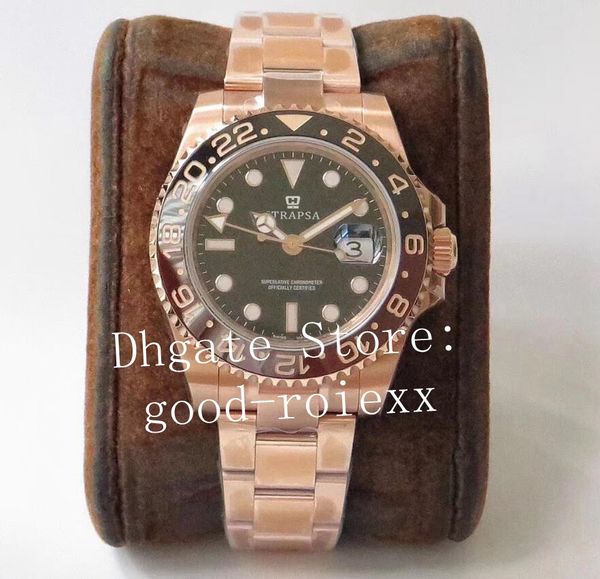 luxury rose gold 904l steel gm factory watch mens automatic cal.3285 movement men gmt ii 126715 chnr master watches pepsi eta wristwatches, Slivery;brown
luxury rose gold 904l steel gm factory watch mens automatic cal.3285 movement men gmt ii 126715 chnr master watches pepsi eta wristwatches, Slivery;brown