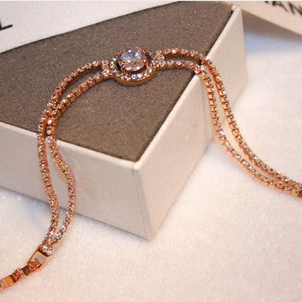 super glittering new ins fashion luxury designer diamond zircon link chain bracelet for woman girls 17cm rose gold silver, Black
super glittering new ins fashion luxury designer diamond zircon link chain bracelet for woman girls 17cm rose gold silver, Black
